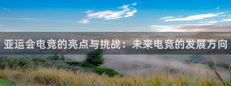 ob电竞官网：亚运会电竞的亮点与挑战：未来电竞的发展方向